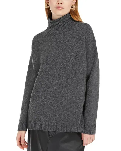 Weekend Max Mara Borgia High Neck Sweater In Dark Grey