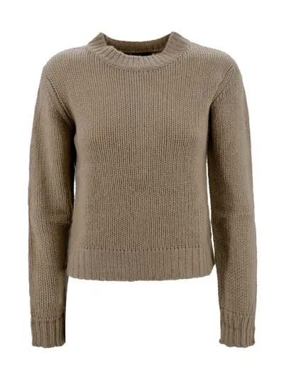 Weekend Max Mara Cashmere Crew-neck Sweater In Beige