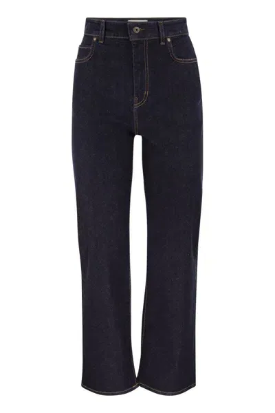 Weekend Max Mara Cesy Mid Rise Denim Straight Jeans In Dark Blue