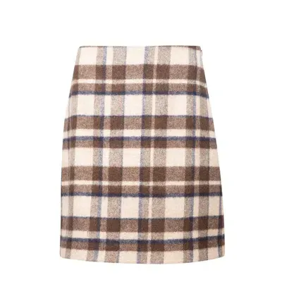 Weekend Max Mara Checked Mini Skirt In Multi