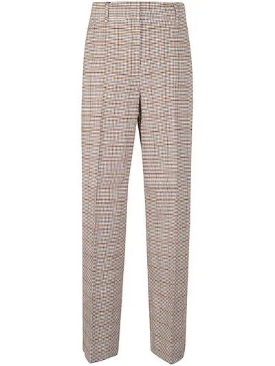 Weekend Max Mara Checked Palazzo Trousers In Multi