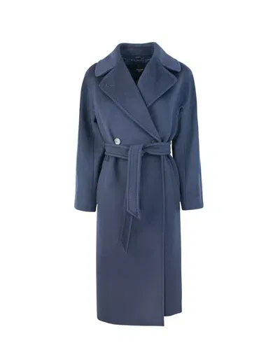 Weekend Max Mara Belted Long In Blue