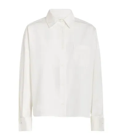 Weekend Max Mara Cotton Cropped Shirt In White