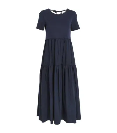 Weekend Max Mara Cotton Jersey Midi Dress In Blue