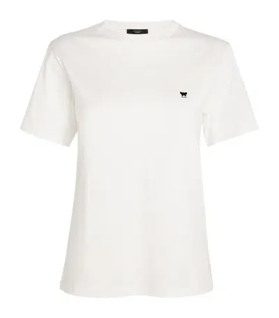 Weekend Max Mara Cotton Logo T-shirt In White