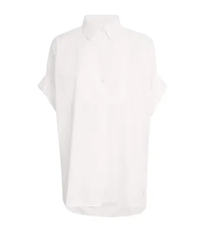 Weekend Max Mara Cotton Short-sleeve Shirt In White