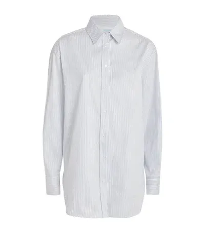 Weekend Max Mara Cotton Striped Shirt In White