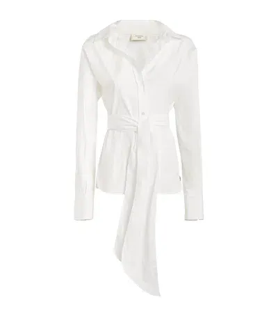 Weekend Max Mara Cotton Tie-waist Shirt In White