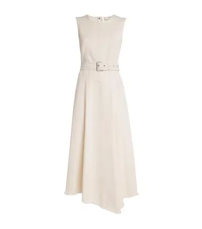 Weekend Max Mara Cotton Twill Midi Dress In Neutral