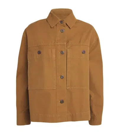 Weekend Max Mara Cotton Workwear Jacket In Brown