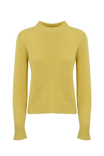 Weekend Max Mara Dalida Cashmere Sweater In Giallo