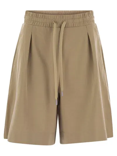 Weekend Max Mara Drawstring Bermuda Shorts In Camel