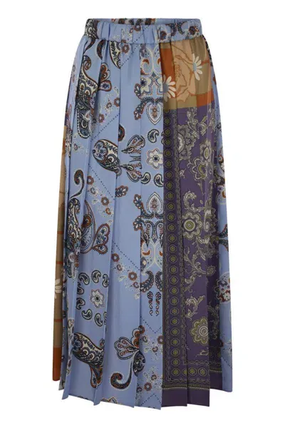 Weekend Max Mara Edere - Twill Long Skirt In Multicolor