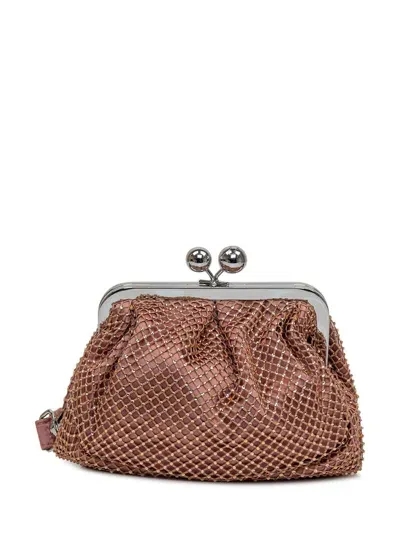 Weekend Max Mara Embellished Small Pasticcino Bag In Gold