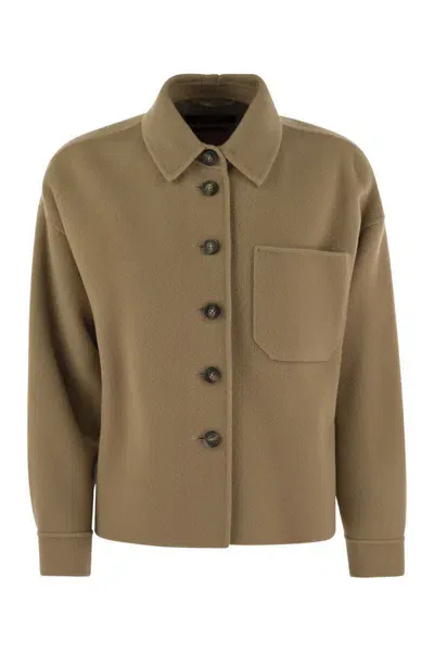 Weekend Max Mara Emiro - Wool Shirt Jacket In Brown