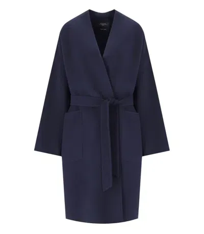 Weekend Max Mara Eris Belted Long In Blue