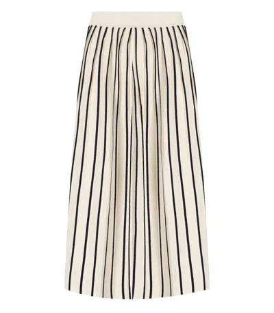 Weekend Max Mara Finanza Ecru Midi Skirt In Beige