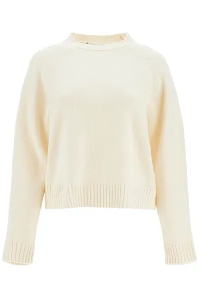 Weekend Max Mara Gabbia Boxy Wool Sweater In White