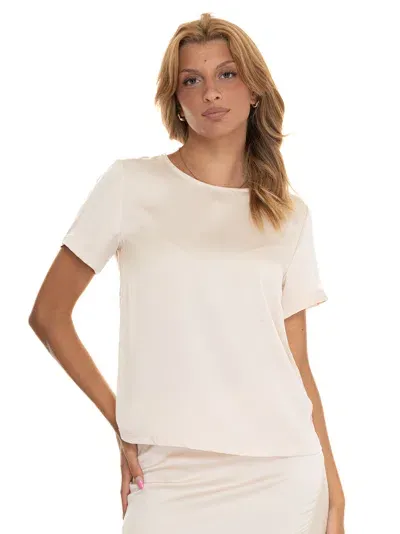 Weekend Max Mara Gilbert T-shirt With Short Sleeves In Ivory