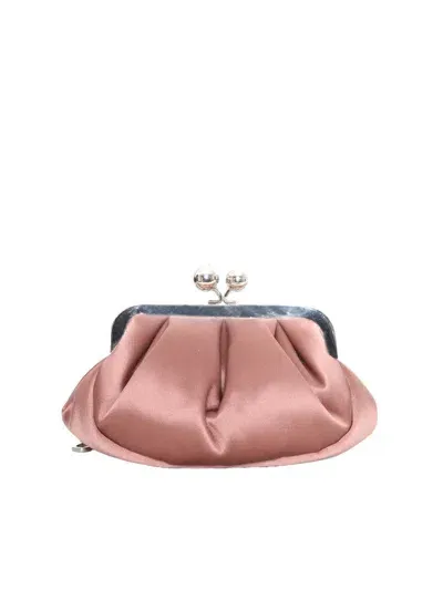 Weekend Max Mara Tom Satin Clutch In Blush