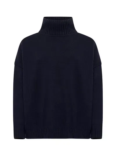 Weekend Max Mara High Neck Knitted Jumper In Blue