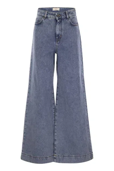 Weekend Max Mara Vega - Jeans Wide Leg In Denim In Clear Denim