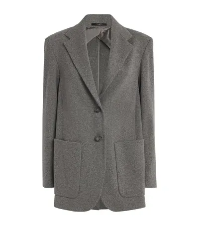 Weekend Max Mara Jersey Single-breasted Blazer In Grey