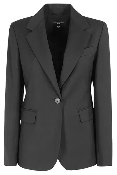 Weekend Max Mara Lamine Single-breasted Jacket In Black