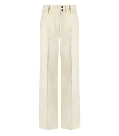 Weekend Max Mara Livigno Belted Straight Leg Pants In Ivory