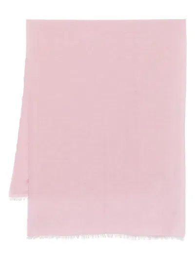 Weekend Max Mara Logo-jacquard Scarf In Pink