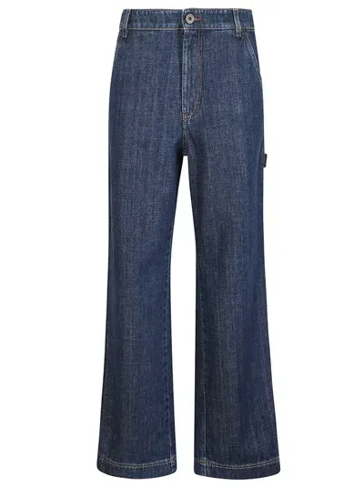 Weekend Max Mara Davina Mid Rise Wide Jeans In Blue