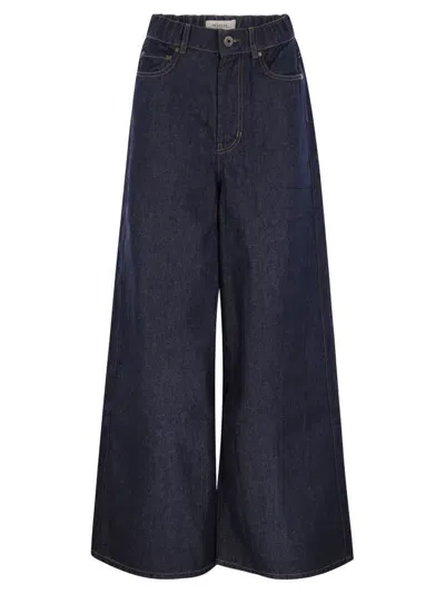 Weekend Max Mara Malia Wide Leg Jeans In Blue