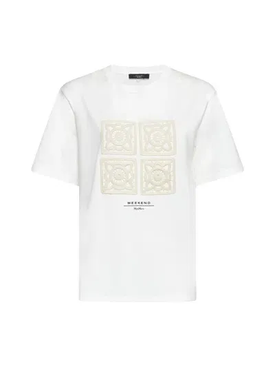 Weekend Max Mara Embroidered T-shirt In White