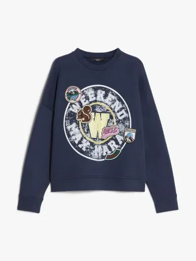 Weekend Max Mara Medea Sweatshirt Navy In Blue