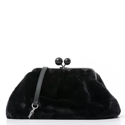 Weekend Max Mara Medium Pasticcino Clutch Bag In Black