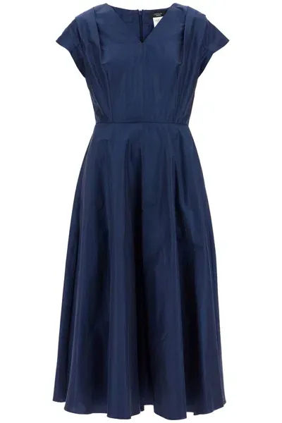 Weekend Max Mara Midi Taffeta Dress In Blue