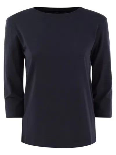 Weekend Max Mara Multia Jersey Boat T Shirt In Blue