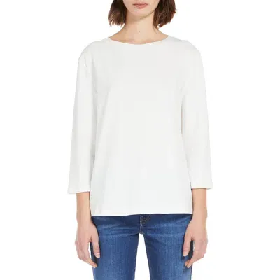 Weekend Max Mara Multia Stretch Cotton Top In White