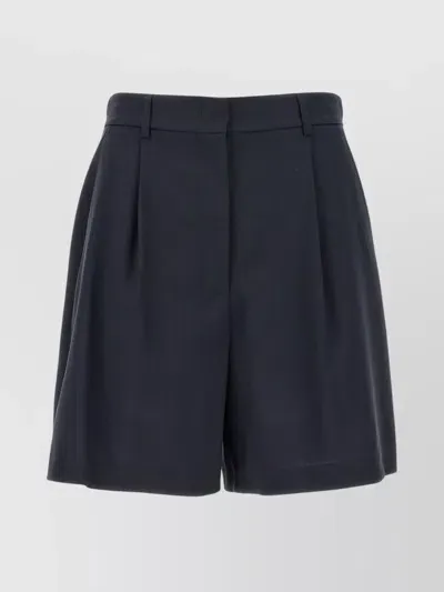 Weekend Max Mara 'nabulus' Pleated Bermuda Shorts In Blue