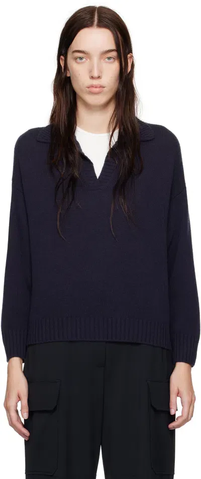 Weekend Max Mara Navy Agre Sweater In 008 Navy