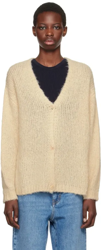 Weekend Max Mara Off-white Arduino Cardigan In 001 Ecru