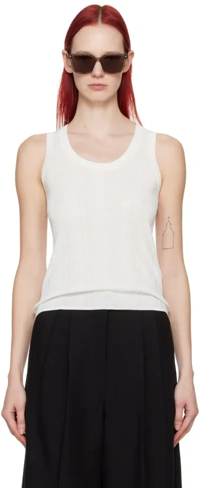 Weekend Max Mara Off-white Ceylon Tank Top In 1 White