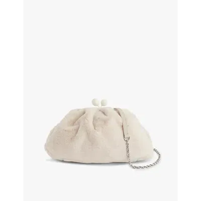 Weekend Max Mara Omens Ivory Pasticcino Gianna Faux-fur Clutch Bag