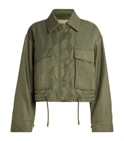 Weekend Max Mara Padded Bomber Jacket In Green