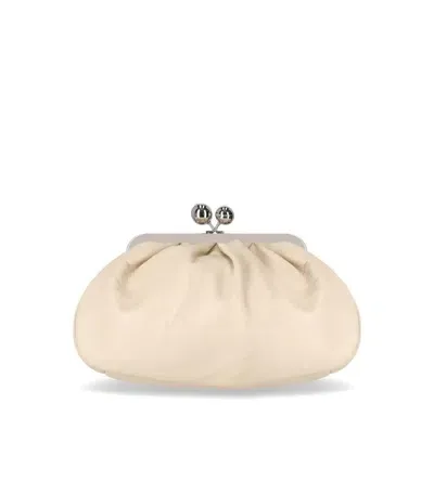 Weekend Max Mara Pasticcino Cubico Medium Ivory Clutch In Beige