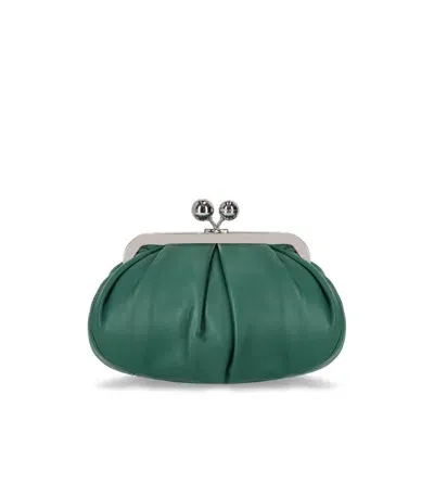 Weekend Max Mara Pasticcino Prati Small Green Clutch Bag