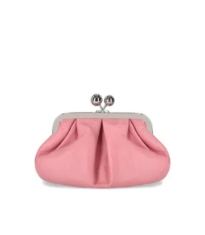 Weekend Max Mara Pasticcino Prati Small Pink Clutch Bag