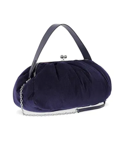 Weekend Max Mara Pasticcino Ricard Large Blue Clutch Bag