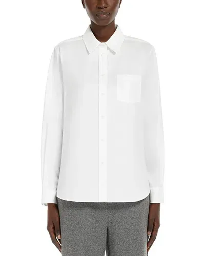 Weekend Max Mara Piadena Button Front Shirt In White