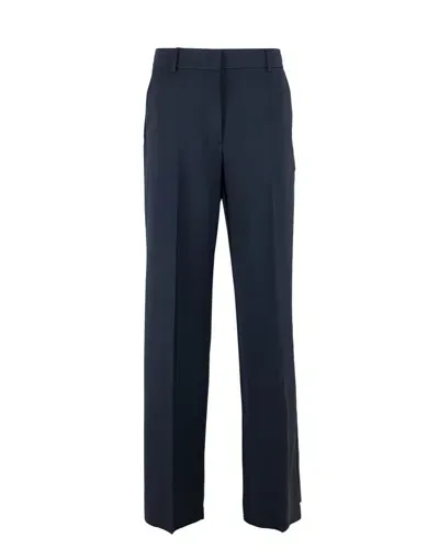 Weekend Max Mara Pleated Straight Leg Pants In Blue